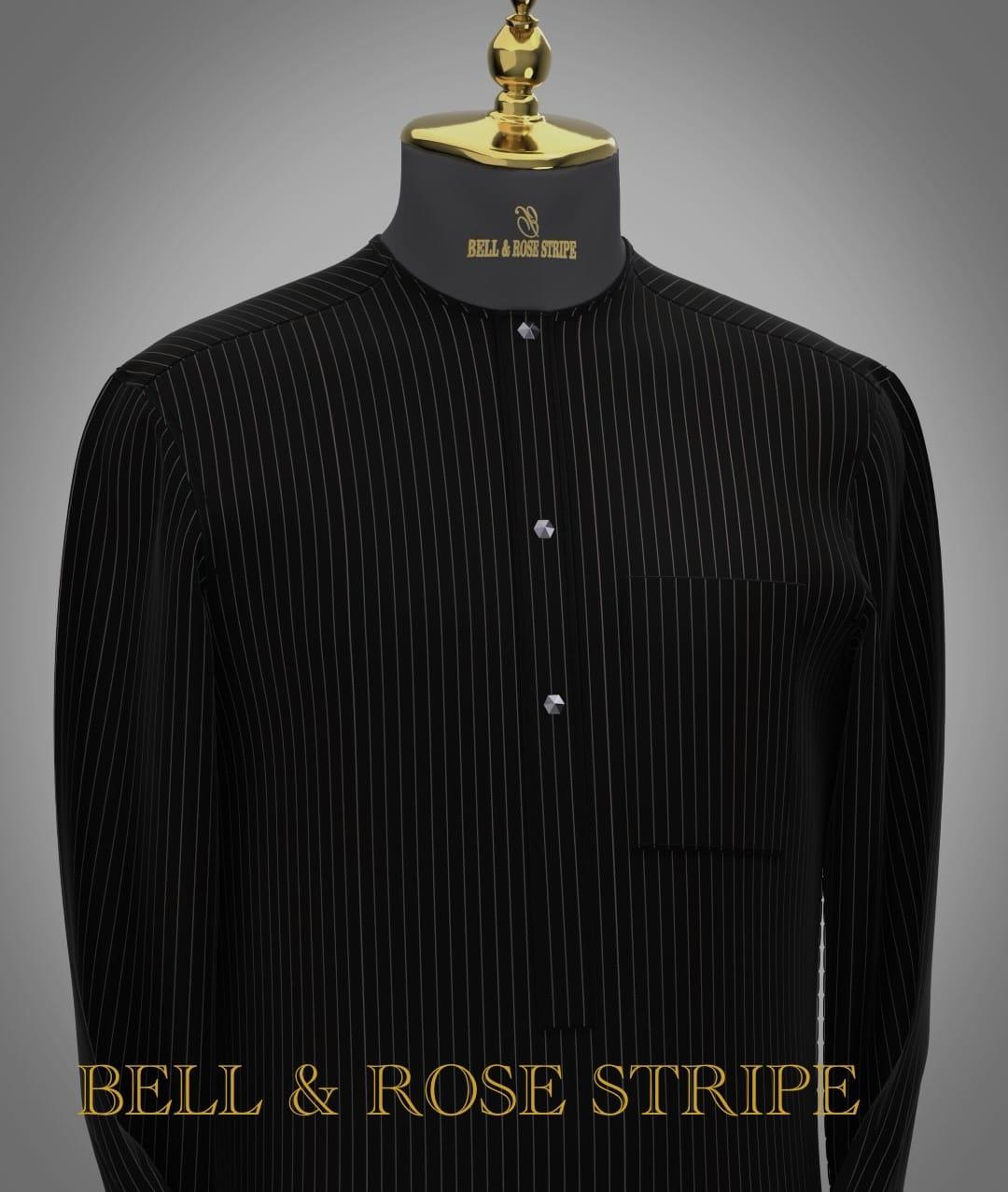 Tissu Rayé “Bell & Rose Stripe”- 4 Yards