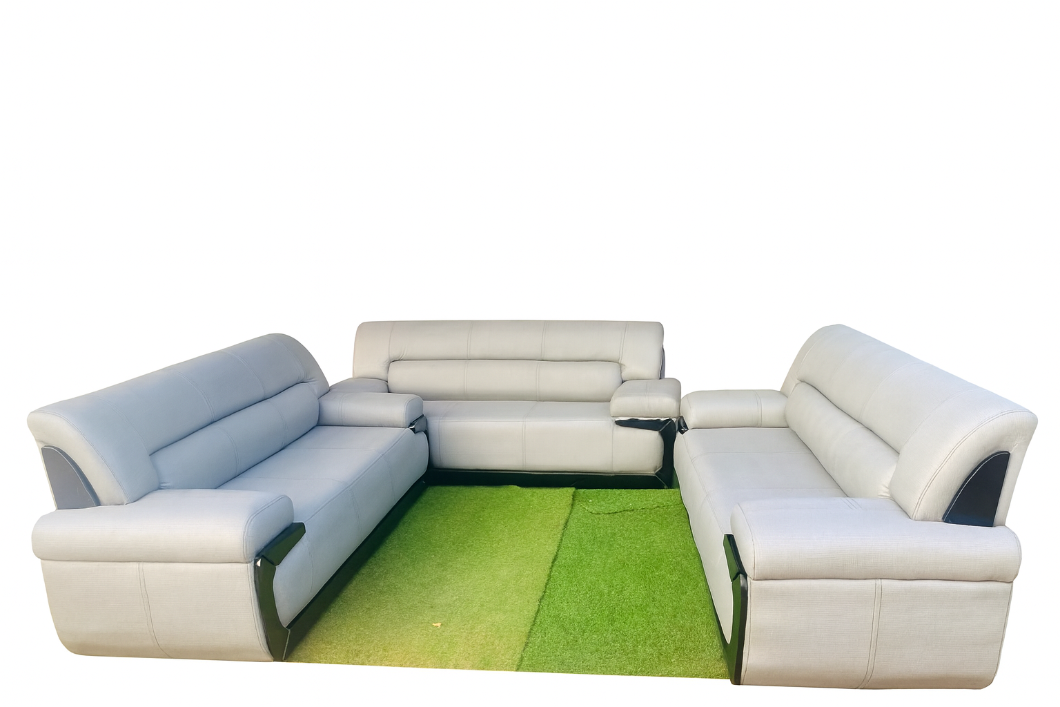 Salon Moderne 3-2-1 en Tissu Premium