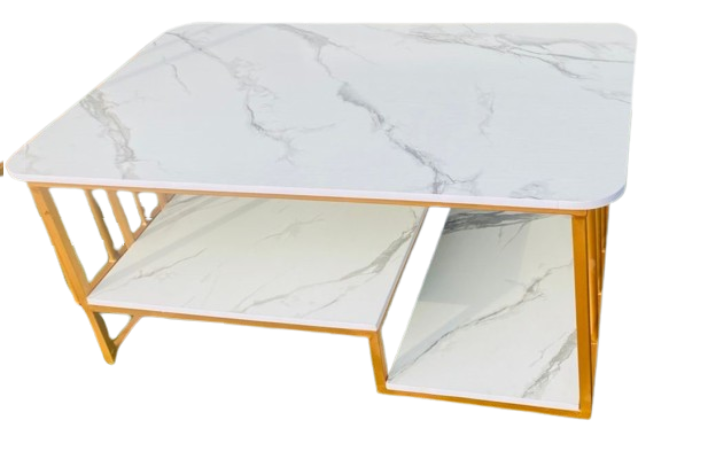 Table basse rectangulaire effet marbre