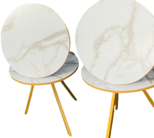 Table Ronde Effet Marbre