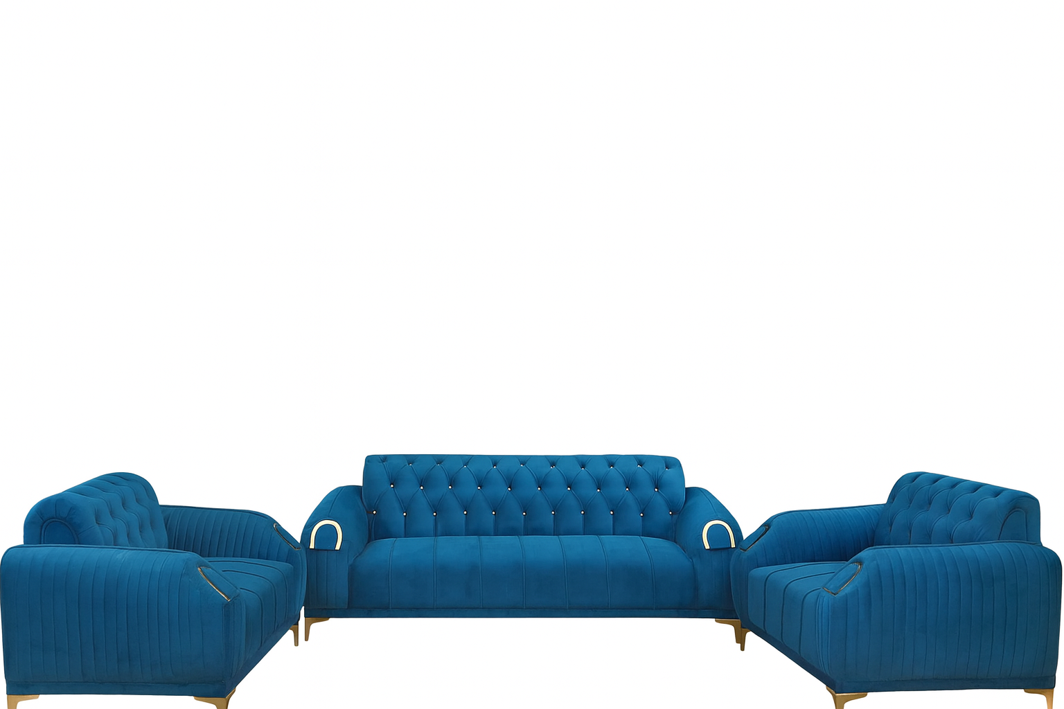 Ensemble de Salon Luxe 3–2–2 en Velours Premium