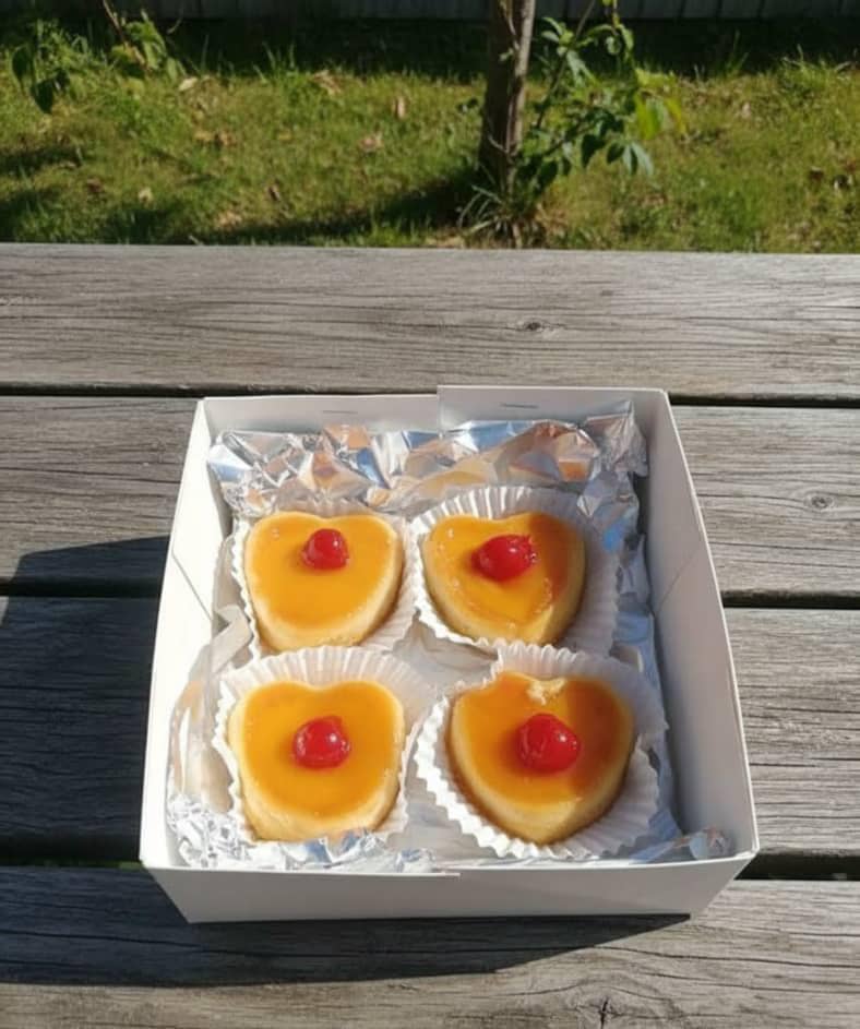 4 mini flan cake caramel 