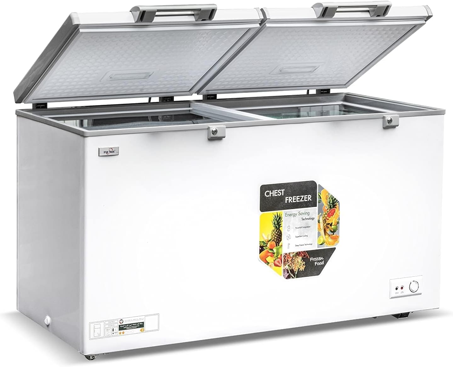 Congélateur coffre 475 L double portes STAR TRACK