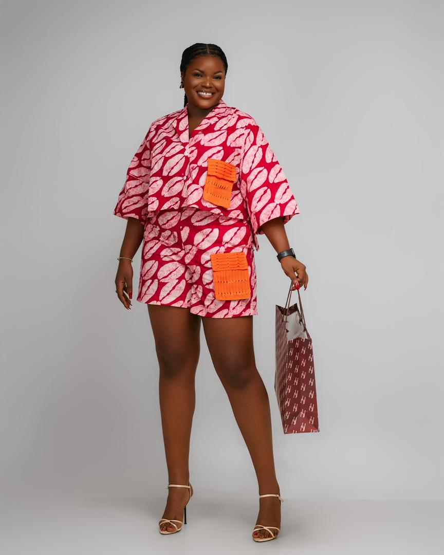 Ensemble kimono et short teinté