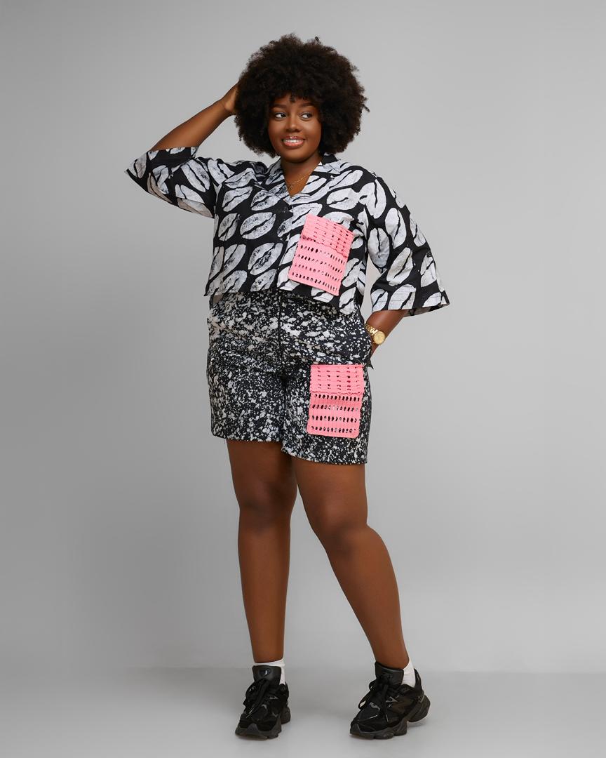 Ensemble kimono et short teinté