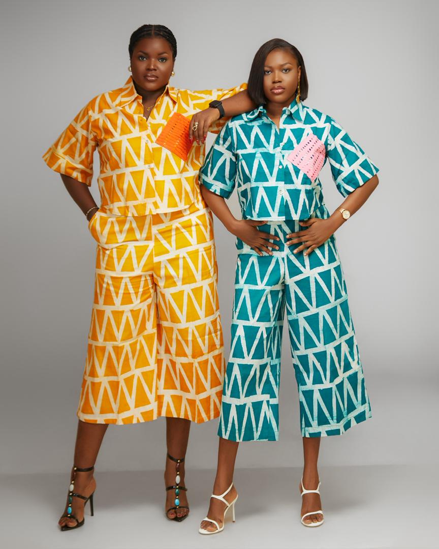 Ensemble Femme – Chemise & Pantalon Palazzo (Tissu teinté)
